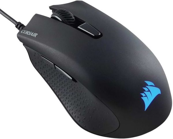 CORSAIR Harpoon PRO RGB Wired Lightweight FPS/MOBA Gaming Mouse – 12,000 DPI – 6 Programmable Buttons – iCU