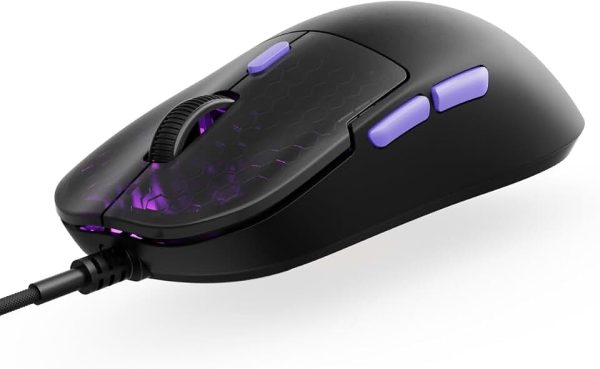 Kreo Harpy Gaming Mouse Wired, 55g Ultra-Lightweight Design Gaming Mouse, Customizable RGB Mouse, 1000Hz Polling Rate, 128