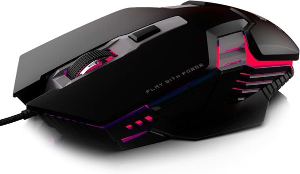 EvoFox New and Upgraded Spectre Wired Gaming Mouse with Up to 7200 DPI Gaming Sensor | 6-Button Design | Upto 7 Million Cl