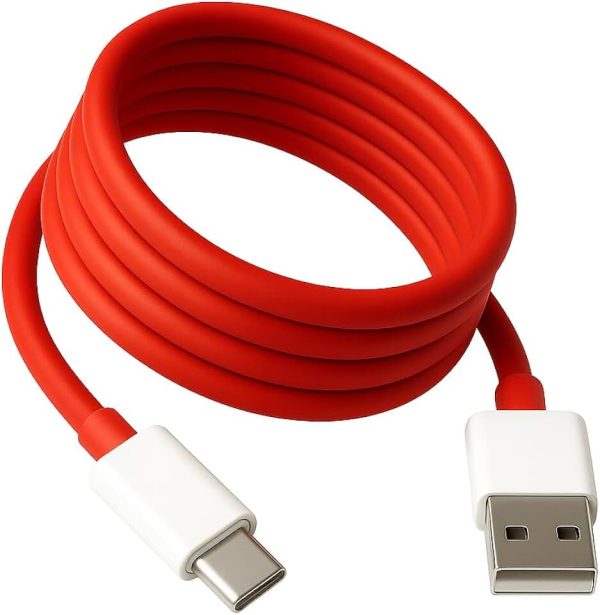 One Plus 100W Fast Charging USB-A to Type-C Cable for OnePlus|Super Fast Charge|WARP/Dash Compatible|13/13