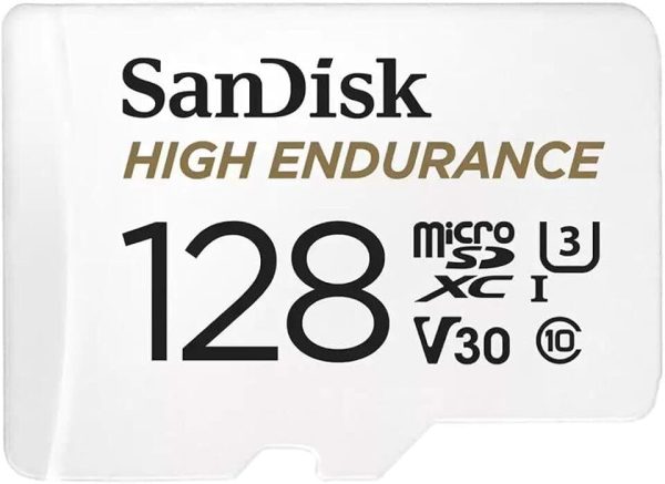 SanDisk 128GB High Endurance Video MicroSDXC Card with Adapter for Dash Cam and Home Monitoring Surveillance Systems - C1