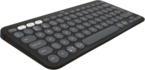 Logitech Pebble Keys 2 K380s, Multi-Device Bluetooth Wireless Keyboard with Customisable Shortcuts, Slim an
