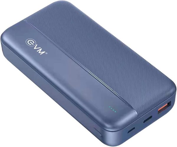 EVM EnTurbo 20000mAh Power Bank | 22.5W Super Fast Charging | Dual Output USB & Type-C | Dual Input Micro USB & USB-C | L
