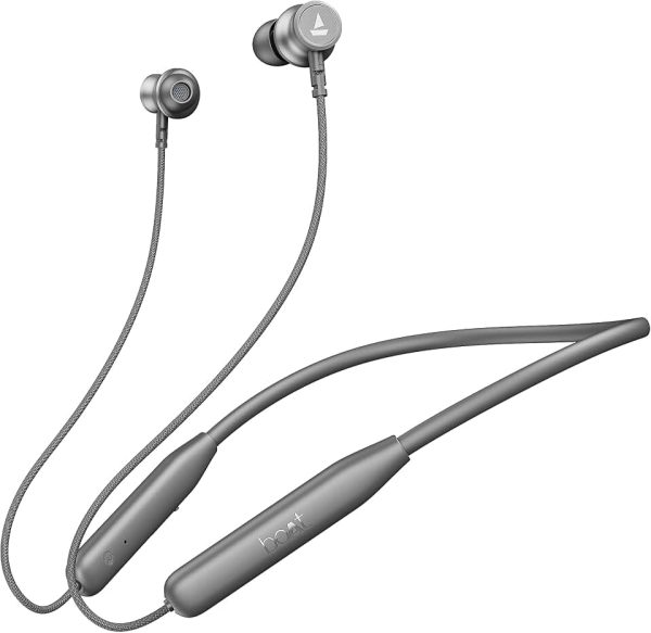 boAt Rockerz 113, 40H Battery, Dual Pair, Fast Charge, ENx Tech, App Support, Magnetic Buds, Bluetooth Neckband, Wireless