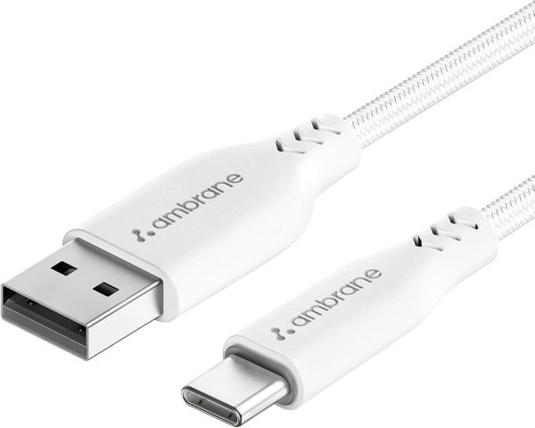 Ambrane Unbreakable 3A Fast Charging 1.5M Braided Type C USB Cable For Smartphones, Tablets & Other Type C Devices, 480Mbp