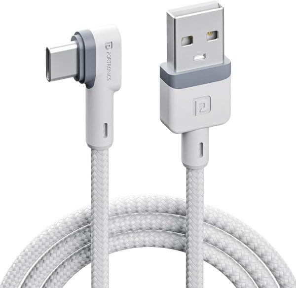 Portronics Konnect L POR-1403 Fast Charging 3A Type-C Cable 1.2 Meter with Charge & Sync Function for All Type-C Devices (