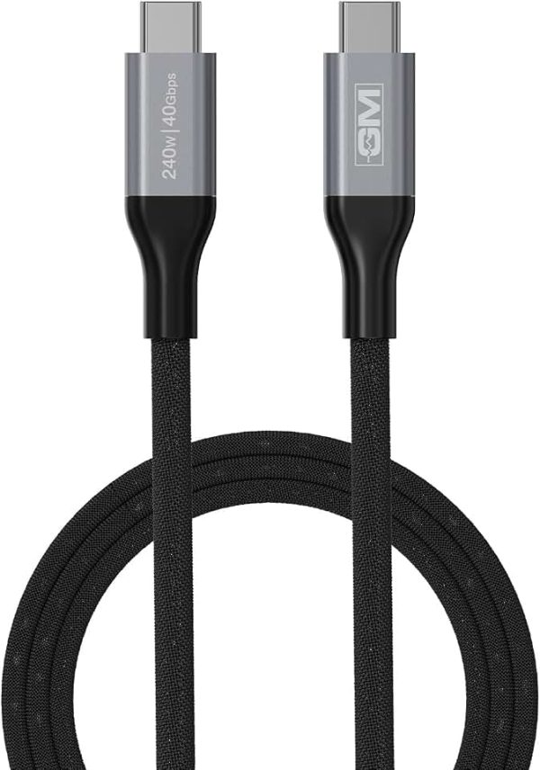GM G+ USB 4 Gen-III 240W Type-C-C Cable | 180cm | 40Gbps Data Transfer | 8K Display Support | PD 3.1 Chargi