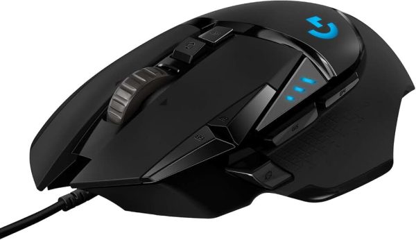 Logitech G502 Hero High Performance Wired USB Gaming Mouse, Hero 25K Sensor, 25,600 DPI, RGB, Adjustable We