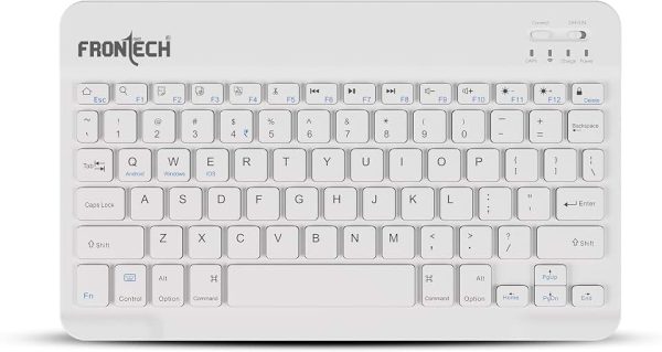 FRONTECH Wireless Mini Keyboard - 78 Keys, Bluetooth Connectivity, Rechargeable, Ultra Slim, Compact Design 1 Year Warrant
