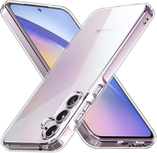 JGD PRODUCTS for Samsung Galaxy A55 5G (2024) Premium Transparent Hybrid Soft Slim Dust Proof Back Case Cover with Camera