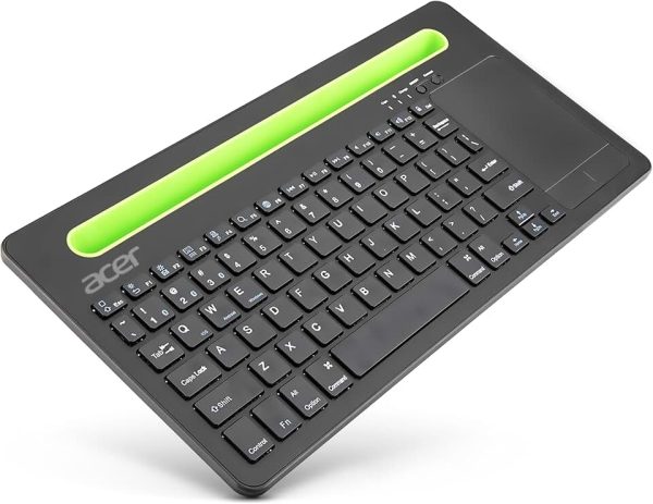 Acer SwiftConnect Multi-Device Wireless Rechargeable Keyboard with Cradle & Touchpad | Dual Channel Switch