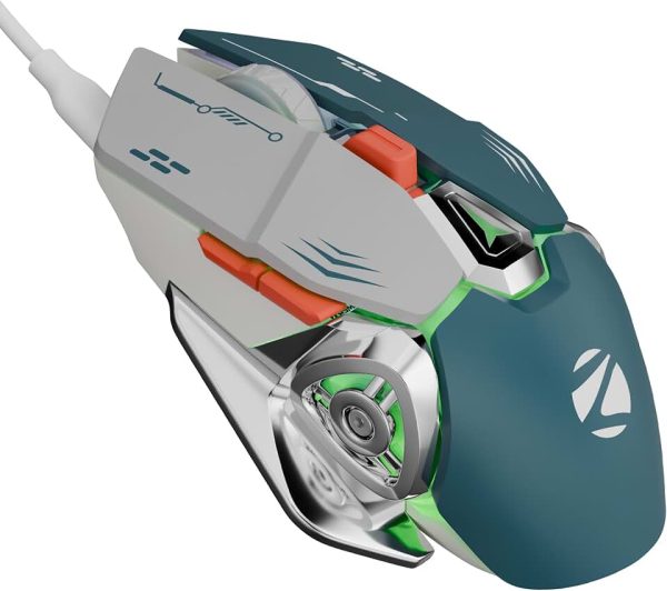 Zebronics Transformer M Plus Wired Gaming Mouse, Up to 12800 DPI, 6 Buttons with a 6-Level DPI Switch, 8 RGB Modes, 1000Hz