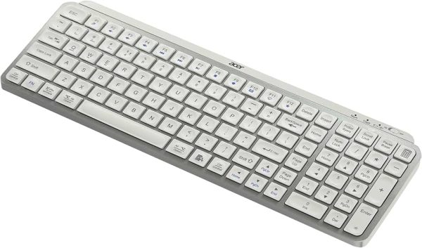 Acer KeyPro X105 Wireless Keyboard I Dual Mode 2.4GHz USB + BT 5.0 I 105 Keys Full Size Keyboard I Recharge
